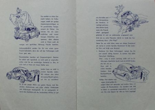Volkswagen Beetle Modelprogram 1949 "Ihr Freund der Volkswagen" Carbrochure (7877)
